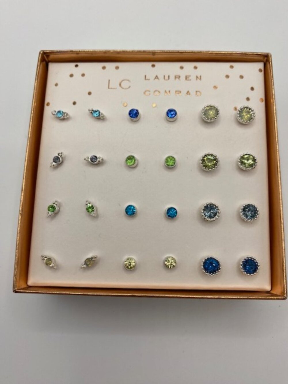 LC Laruen Conard Pieced Stud colorful earrings